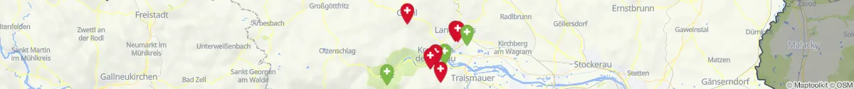 Kartenansicht für Apotheken-Notdienste in der Nähe von Krems (Land) (Niederösterreich)